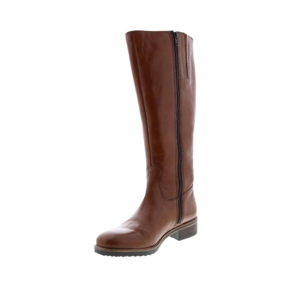 Clarks Tamro Spice Brown Leather Zipper Knee High NIB Boots Size 7 - Picture 9 of 16